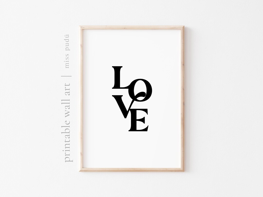 Printable Love Wall Art Positive Affirmation Poster. Nursery Instant Digital Download. Safe ...
