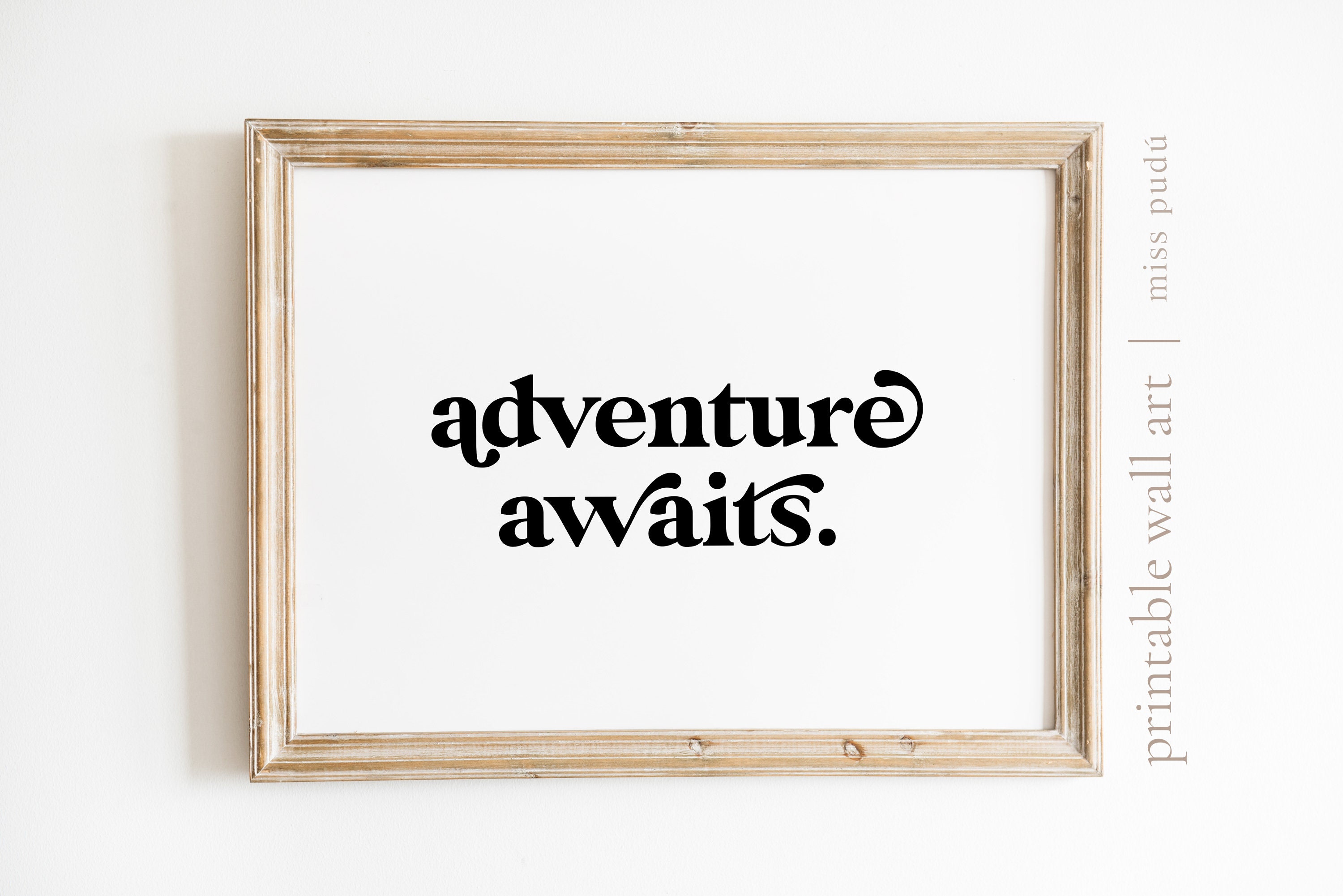 Adventure Awaits Printable Digital Download Wanderlust Wall - Etsy