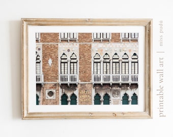 Italian Architecture Printable Poster. Venice Print Digital Download. Italy Housewarming Printable. Gift for a Traveler (travel inspiration)