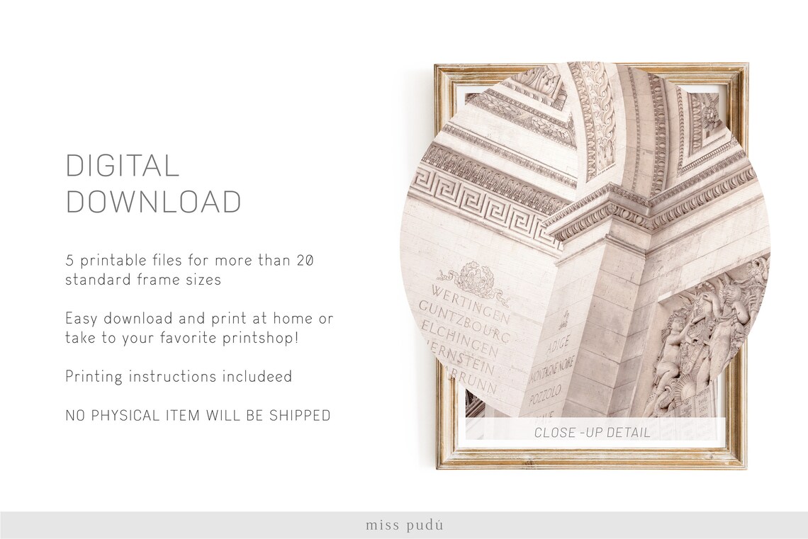 Paris France Printable Art French Architecture Digital - Etsy