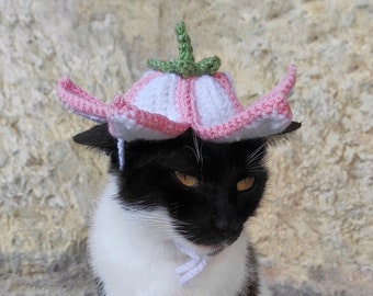 Flower Cat Hat, Flower Hat for Cat, Flower Hat for Cats, Costume for Cats, Hats for Cats, Halloween Cat Costume, Cat Accessories