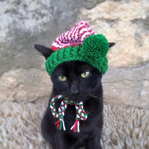 Elf Hat for Cats Cat Elf Costume Christmas Hat for Cat - Etsy