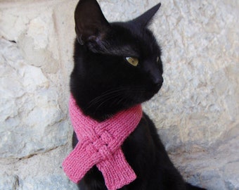 Katzen Schal, Haustier Schal, Katzen Accessoires, Kätzchen Outfit, Geschenk für Katzenliebhaber, gestrickter Katzen Schal