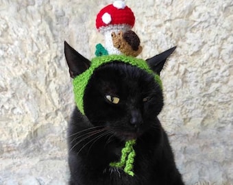 Mushroom Cat Hat ,Hat for Cat, Mushroom for Cats, Costume for Cats,Halloween Cat Costume, Cat Accessories