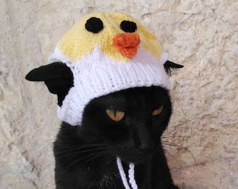 Chicken Easter Hat for Cat, Hatching Chick Pet Costume, Cat Easter Outfit, Cat Accessories