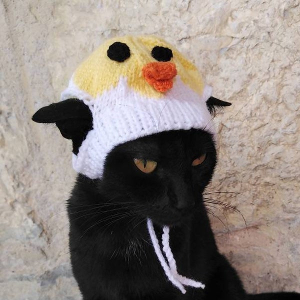 Sombrero de Pascua de Pollo para Gato, Traje de Mascota de Pollito para Incubar, Traje de Pascua para Gato, Accesorios para Gatos