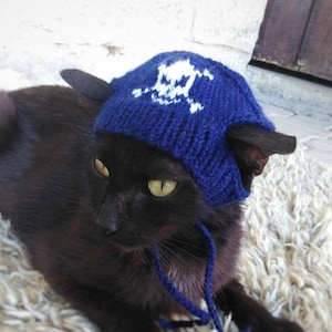 Skull Hat for Cat, Pirate Hat for Cat, Halloween Skull Hat for Pet, Skeleton Pet Hat, Halloween Costume for Pets, Pet Supply
