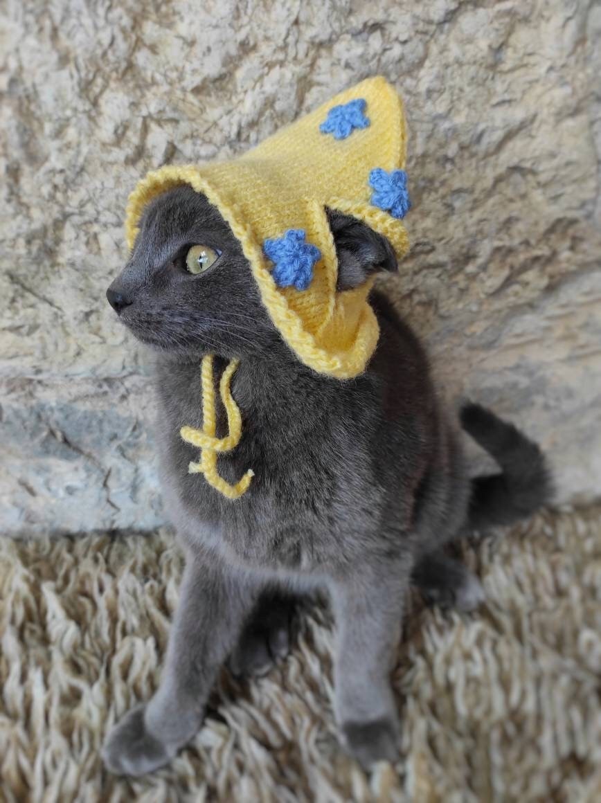 Wizard Cat Hat, Wizard Hat for Cat, Wizard Hat for Cats, Costume for Cats, Hats for Cats, Halloween Cat Costume, Cat Accessories