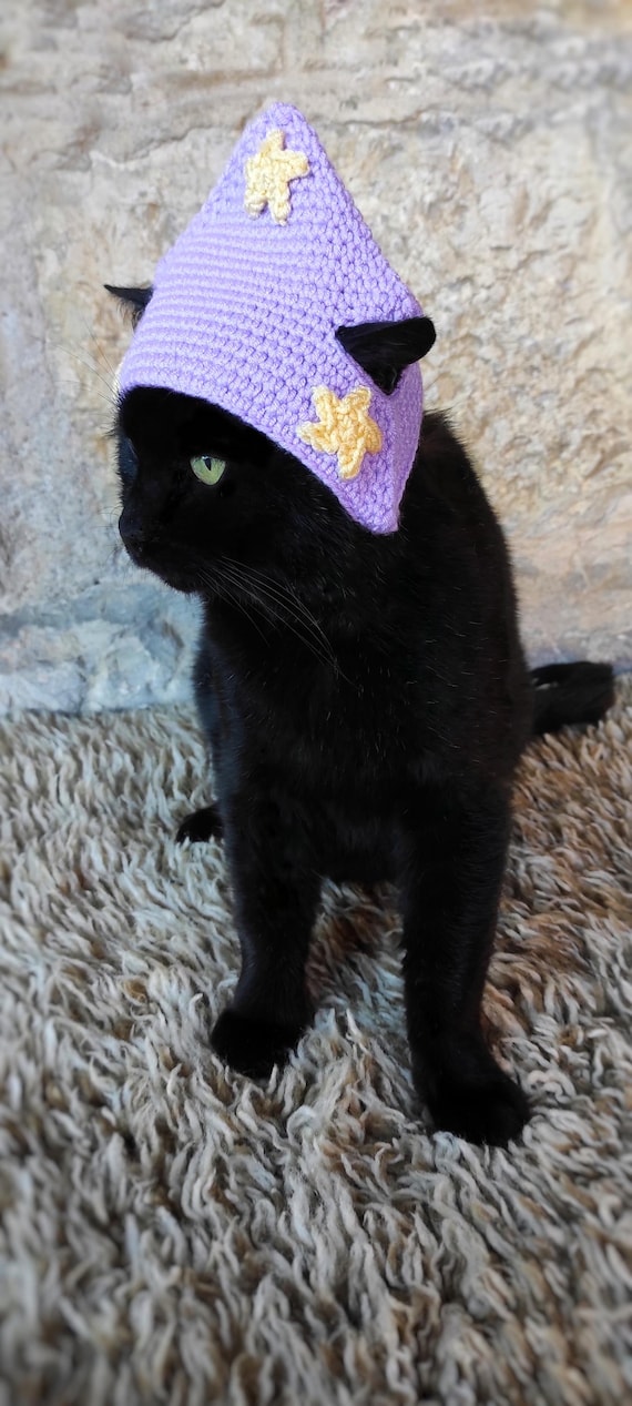 Purple Wizard Cat Hat Crochet Pattern - Digital Download - Etsy