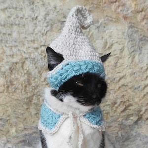 Costume Hat for Cat ,Hat and Collar for Cat, Hat for Cats, Costume for Cats,Halloween Cat Costume, Cat Accessories