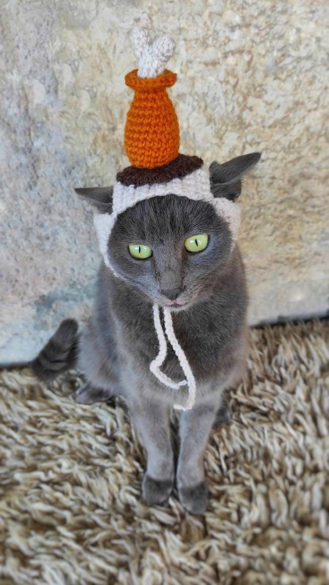 Chicken Drumstick Hat Pet Costume Drumstick Hat for Cat Etsy