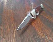 Buck 503 Lockback Folding Pocket Knife Made in USA Lockback 1 Blade Plain Edge Stainless Steel Wood Handle