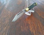 Vintage Schrade Copenhagen Folding Pocket Knife Made In The USA 1 Blade Plain Edge Carbon Steel Manual Black
