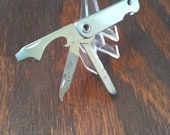 Vintage Bassett Tifco Industries Advertising Folding Keychain Tool Knife Made in the USA