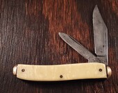 Vintage Colonial 2 Blade Jack Folding Pocket Knife Made in USA Plain Edge Carbon Steel