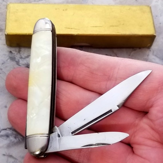 Vintage Hammer Brand Pen Folding Pocket Knife Made in USA 1936-1955 2 Blade  Plain Edge Carbon Steel 