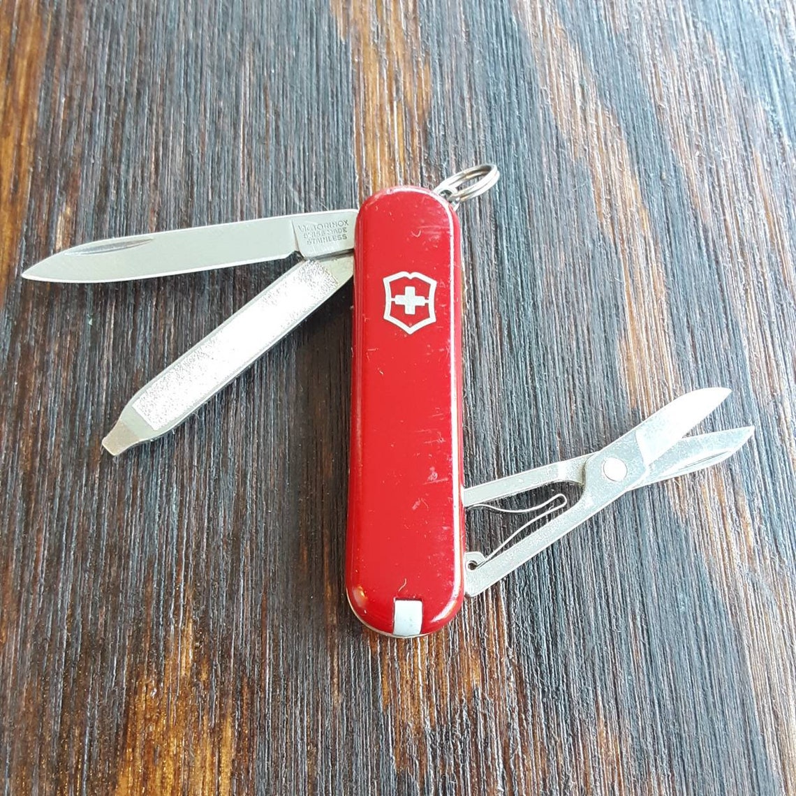 Victorinox Classic Swiss Army Folding Keychain Pocket Knife Etsy