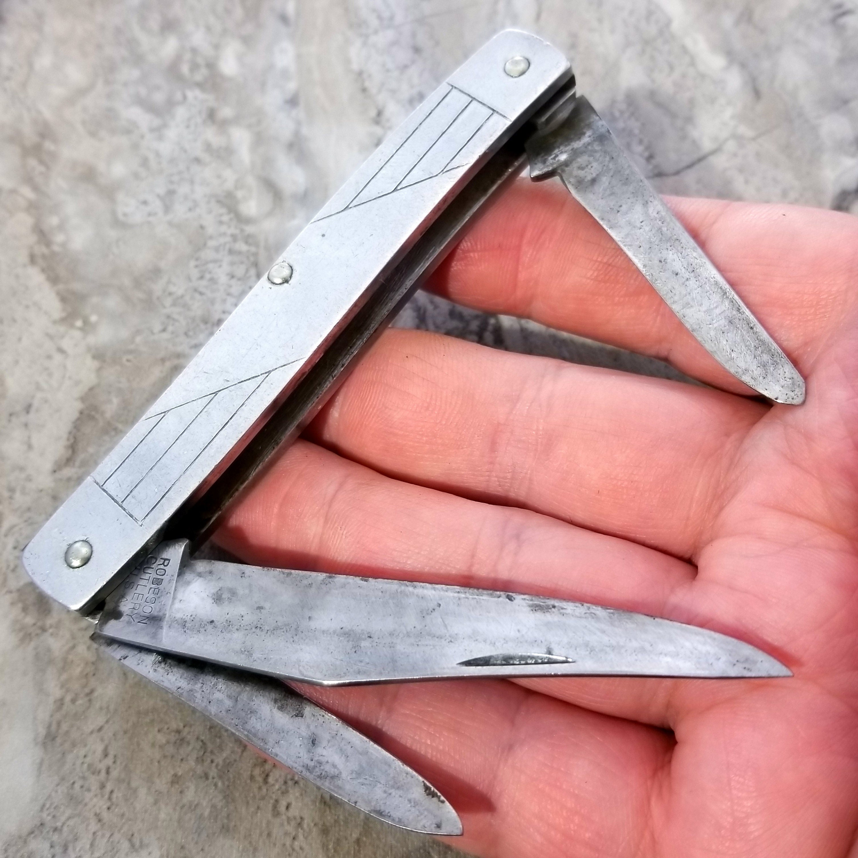 Vintage Robeson Cutlery Stockman Folding Pocket Knife Made Vintage Robeson Cutlery Stockman Folding Pocket Knife Made