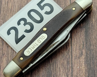 Vintage Schrade Old Timer 108Ot Small Stockman Folding Pocket Knife Made in USA