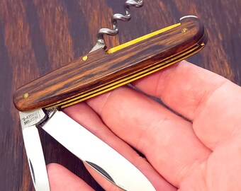 E Bruckmann Mann Knife Made in Solingen Germany Smooth Wood