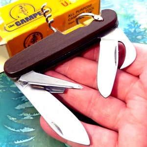 Vintage Imperial 626 Camper Camping Multi Tool Folding Pocket Knife Made in USA With Lanyard