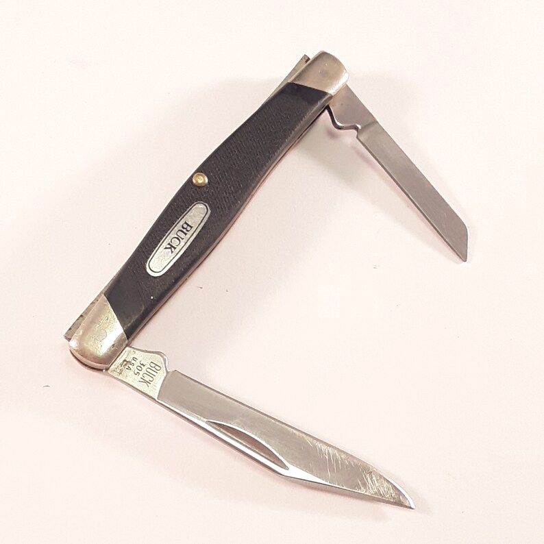Vintage Buck 305 Pen Folding Pocket Knife Made in USA 2 Blade Etsy