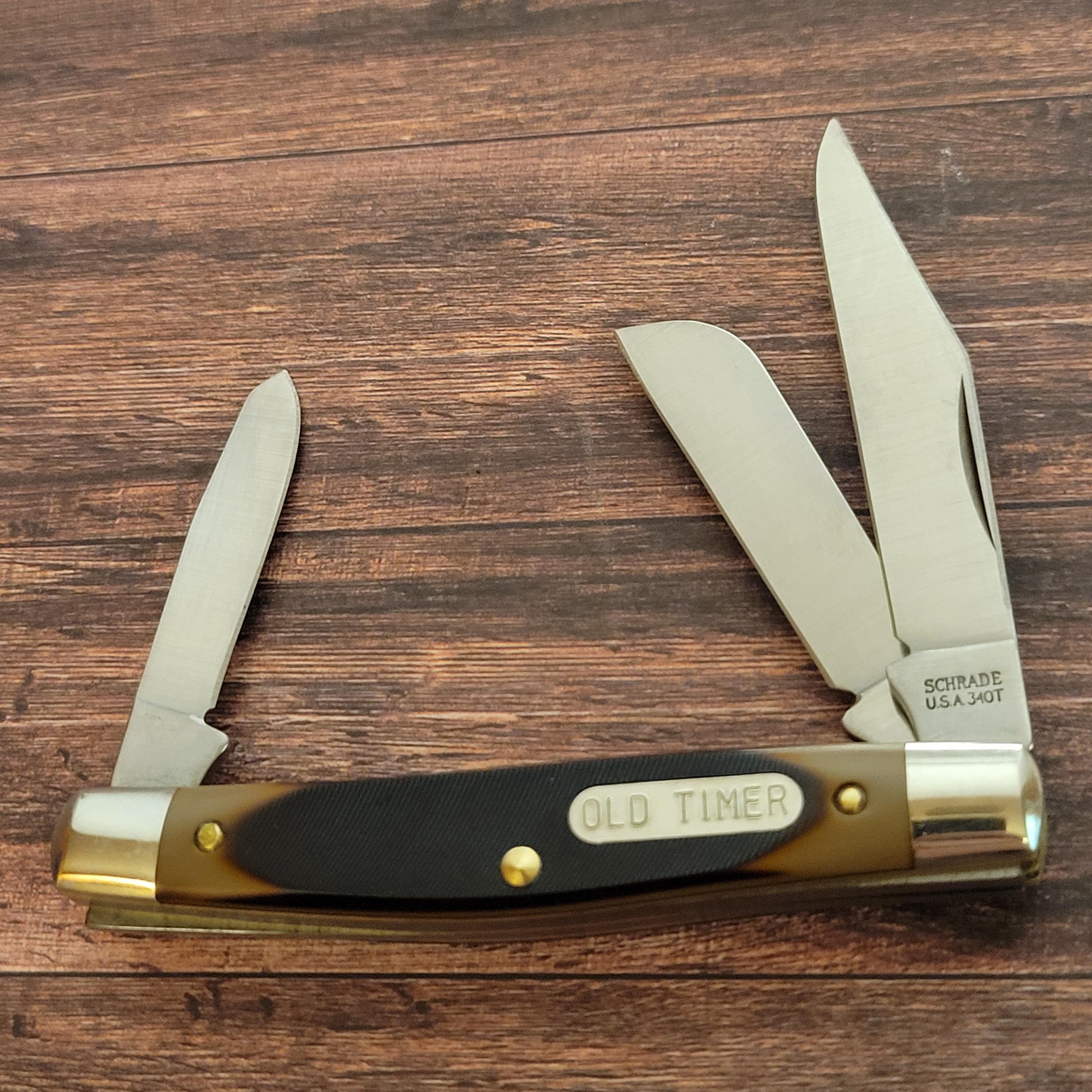 Schrade Old Timer 34OT Stockman Knife Made in Usaw/box Slip Schrade Old Timer 34OT Stockman Knife Made in Usaw/box Slip