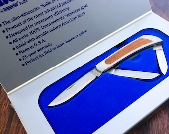 Vintage Frontier PIII 3 Blade Stockman Pocket Knife Made in Usa by Imperial