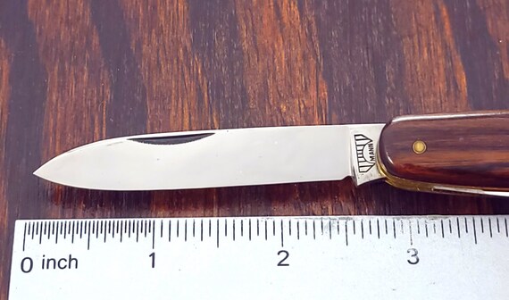 E Bruckmann Mann Knife Made in Solingen Germany Smooth Wood