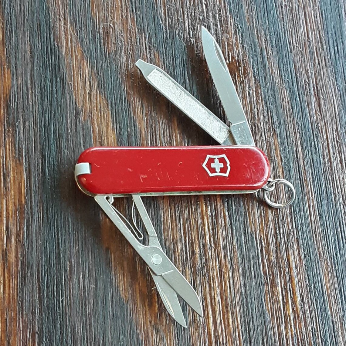 Victorinox Classic Swiss Army Folding Keychain Pocket Knife Etsy