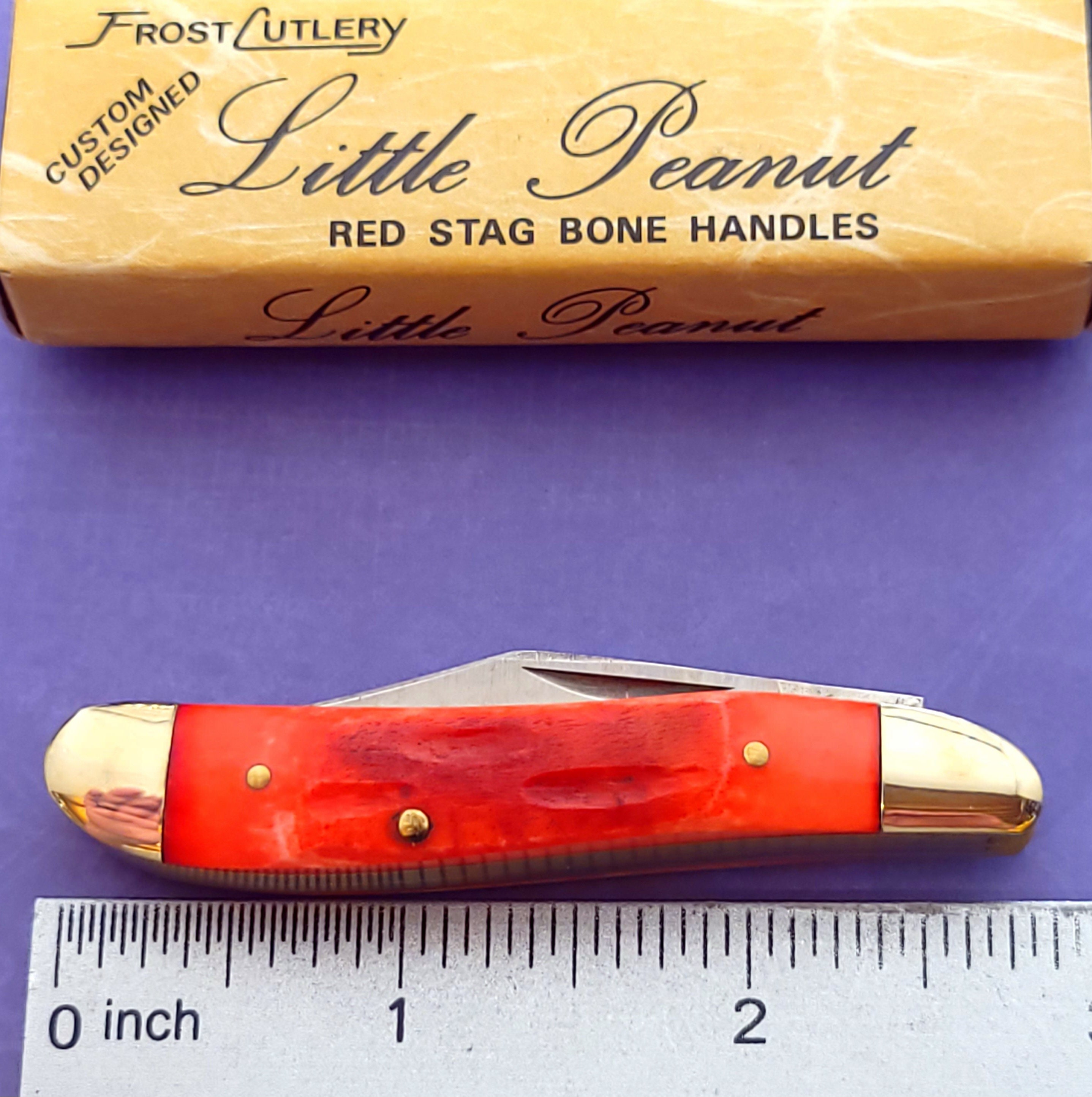 Frost Cutlery Knife Made in Japan 1980s Little Peanut Jigged Bone