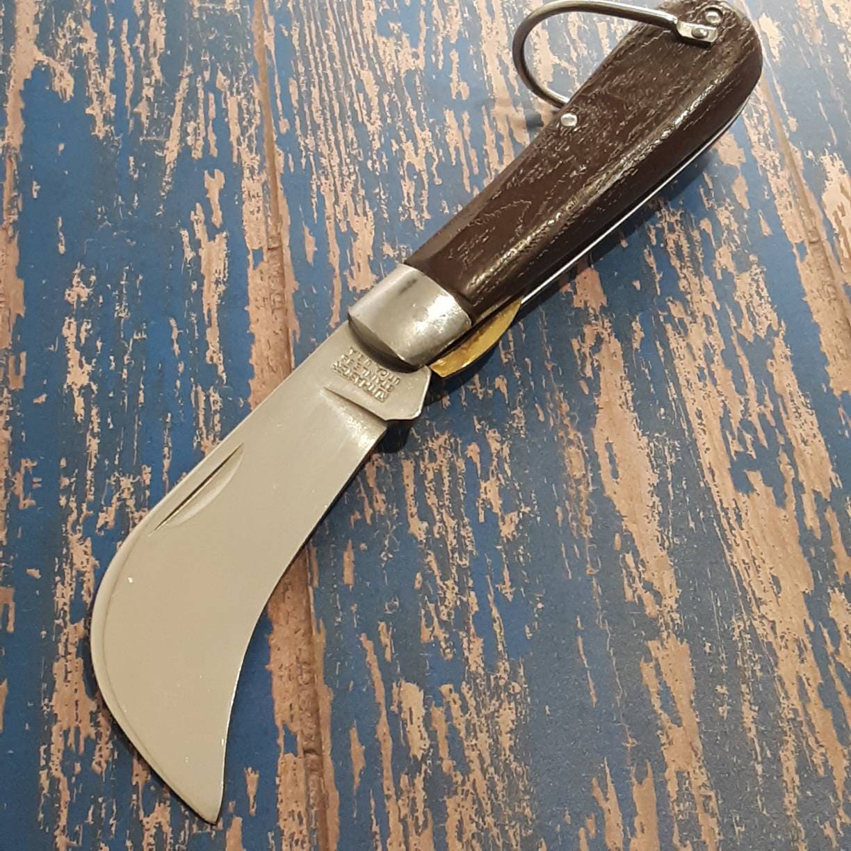 Vintage Kutmaster Hawkbill Folding Pocket Knife Knives Knifes Made in Utica Ny USA 1 Blade Plain
