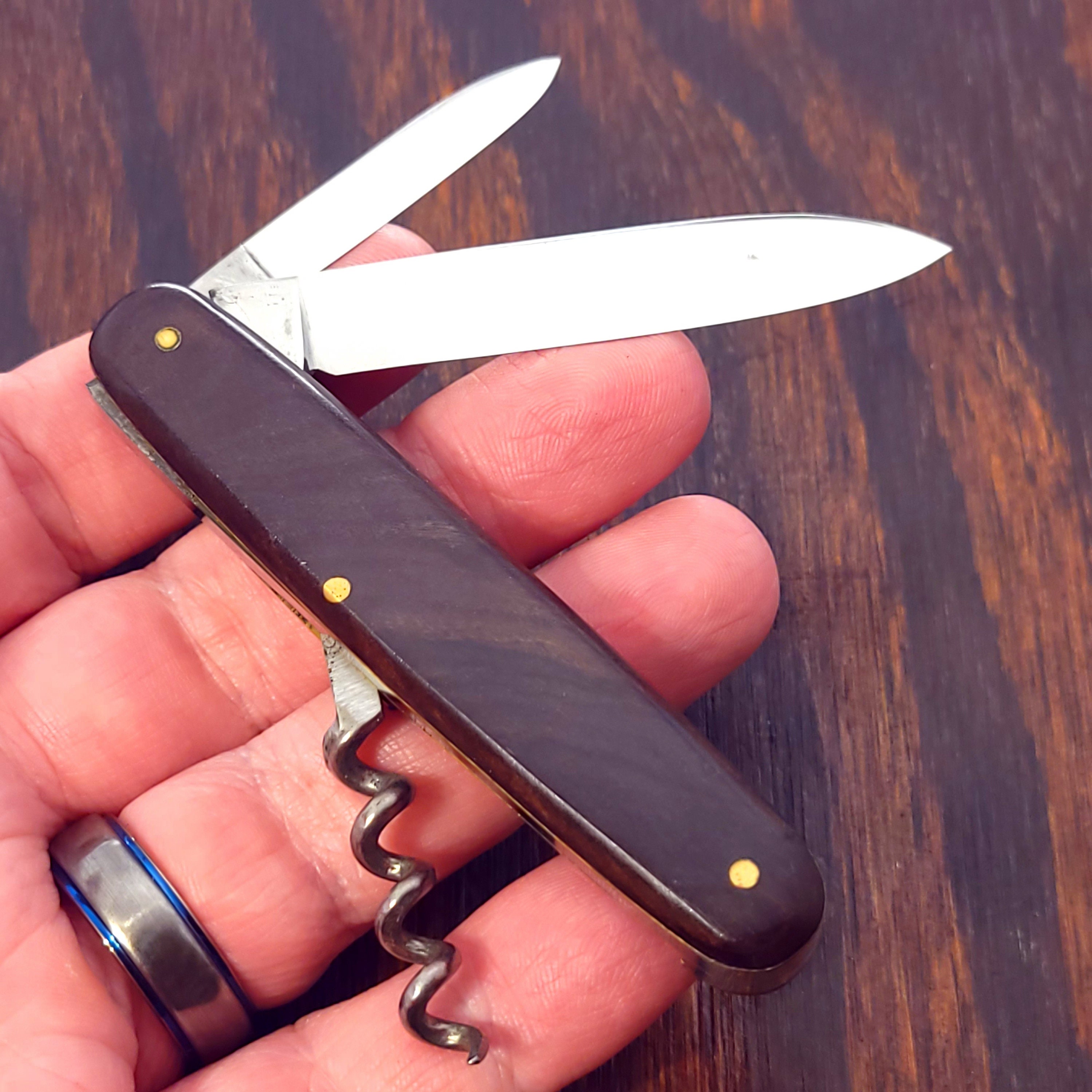 E Bruckmann Mann Knife Made in Solingen Germany Smooth Wood