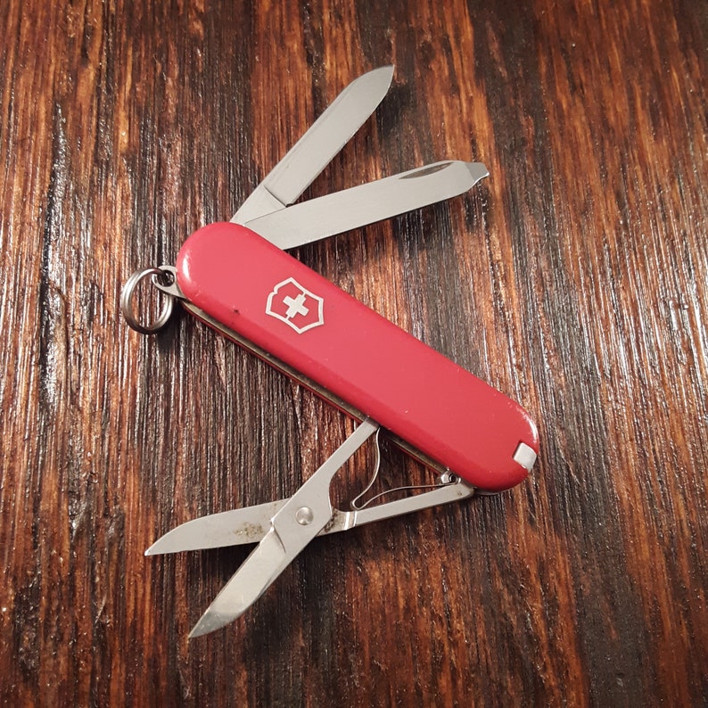 Victorinox Classic Swiss Army Folding Keychain Pocket Knife Etsy Victorinox Classic Swiss Army Folding Keychain Pocket Knife Etsy