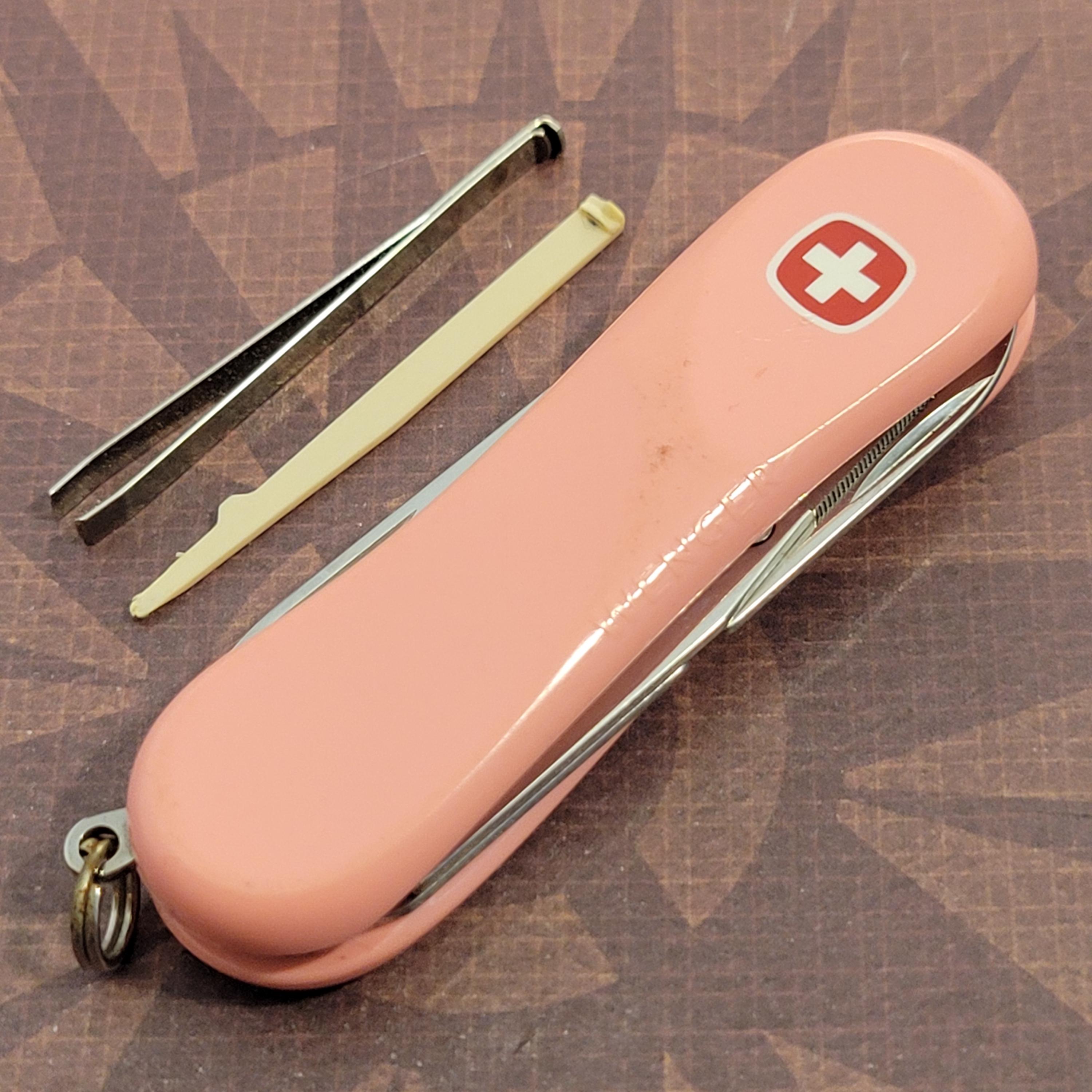 Wenger 65mm Evo Grip Knife Switzerland Swiss Army Sak Pink Multi 