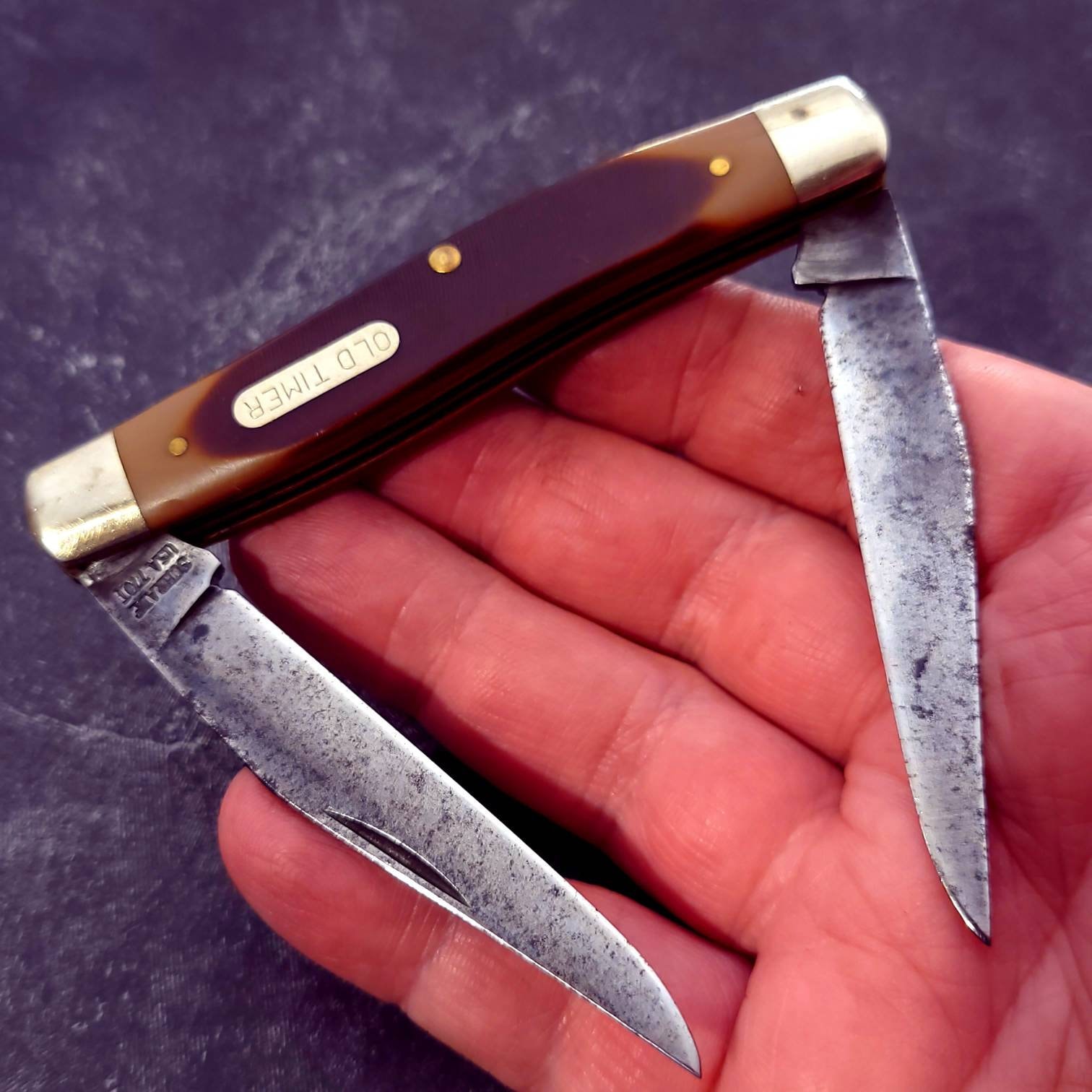 Vintage Schrade Old Timer 77ot Improved Muskrat Pocket Knife Made in Usa Etsy