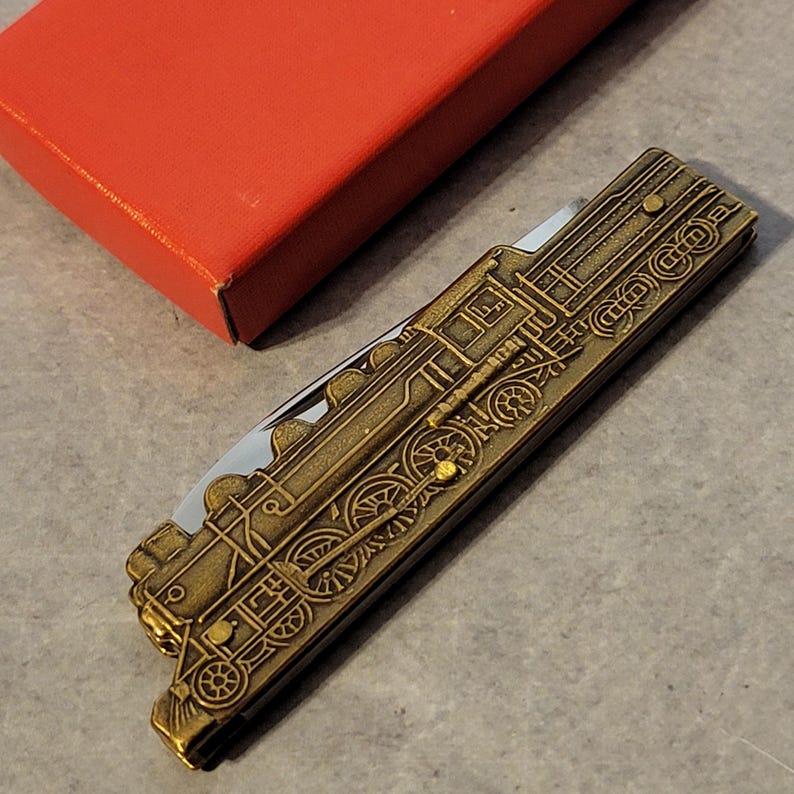 Train Locomotive Knife Made in Japan Single Blade Folder Slipjoint ...