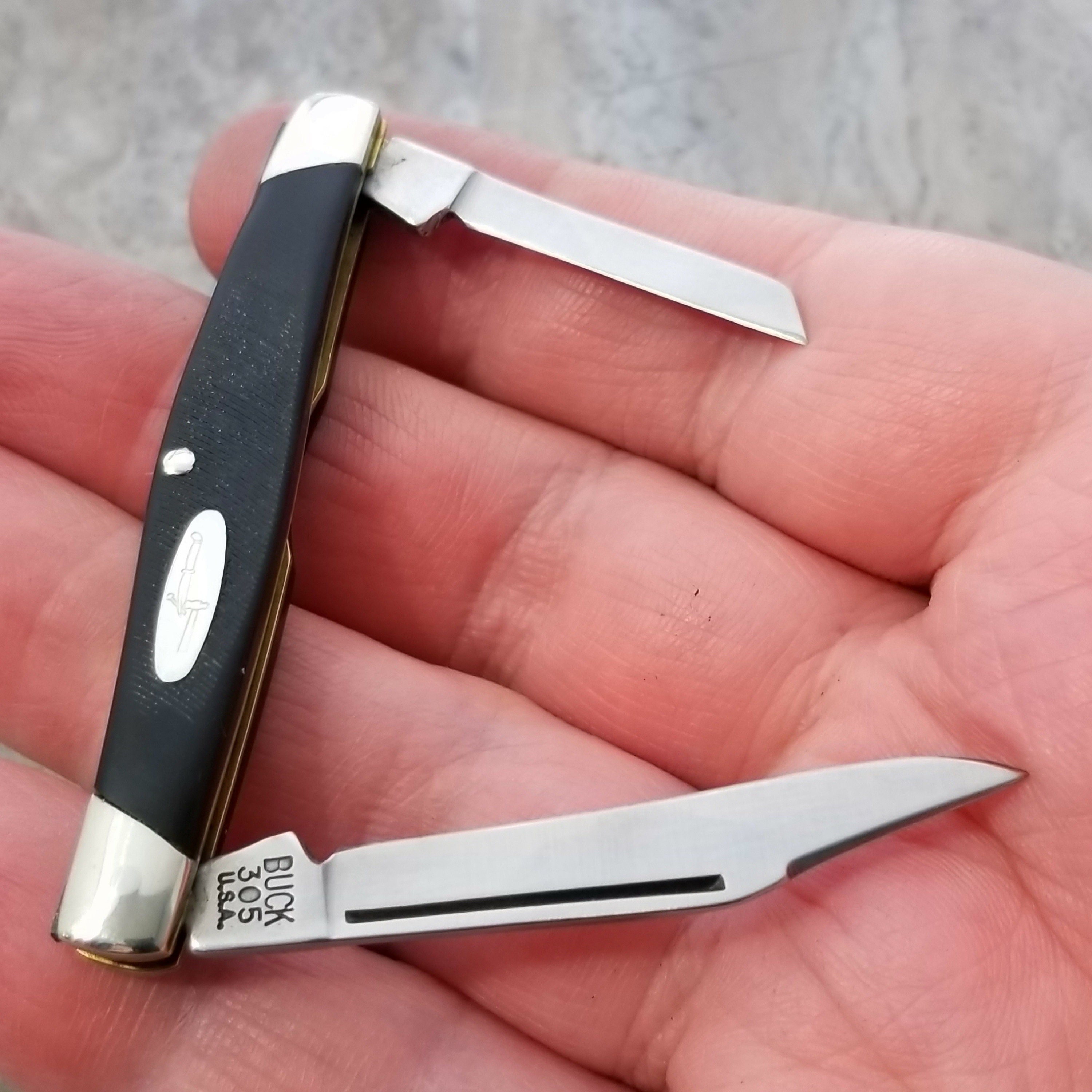 Vintage Buck Lancer 305 2 Blade Pen Folding Pocket Knife Made in 