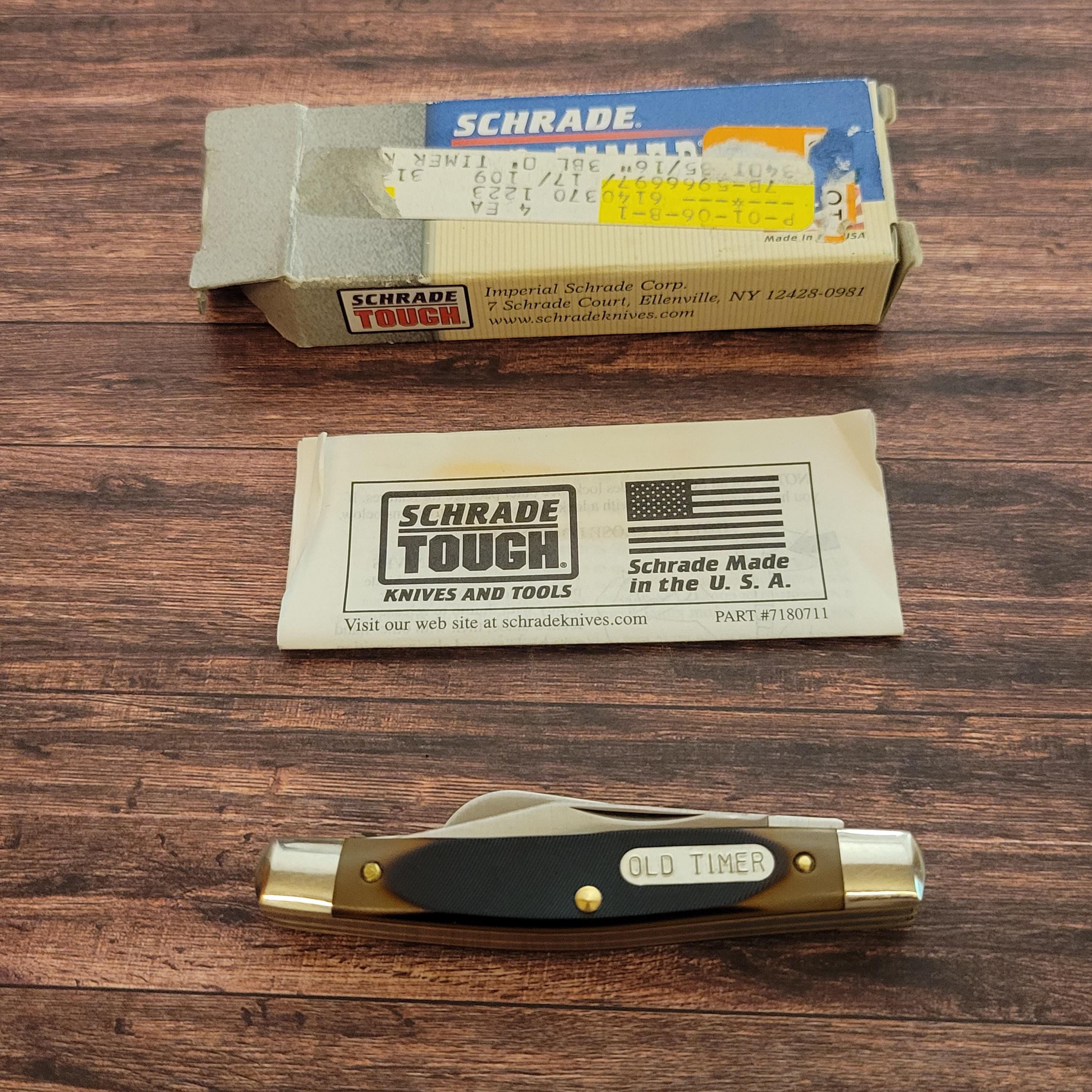 Schrade Old Timer 34OT Stockman Knife Made in Usaw/box Slip Schrade Old Timer 34OT Stockman Knife Made in Usaw/box Slip