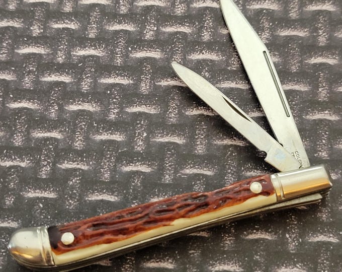 Colonial Jack Knife Made in USA Jigged Synthetic Handles CS Blades 3 ...