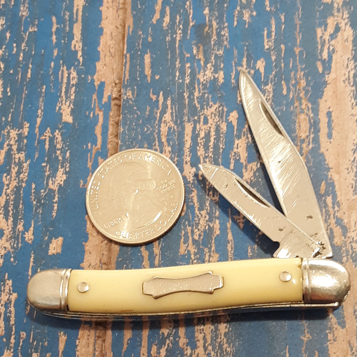 Vintage Colonial Peanut Folding Pocket Knife Made in USA Plain Etsy