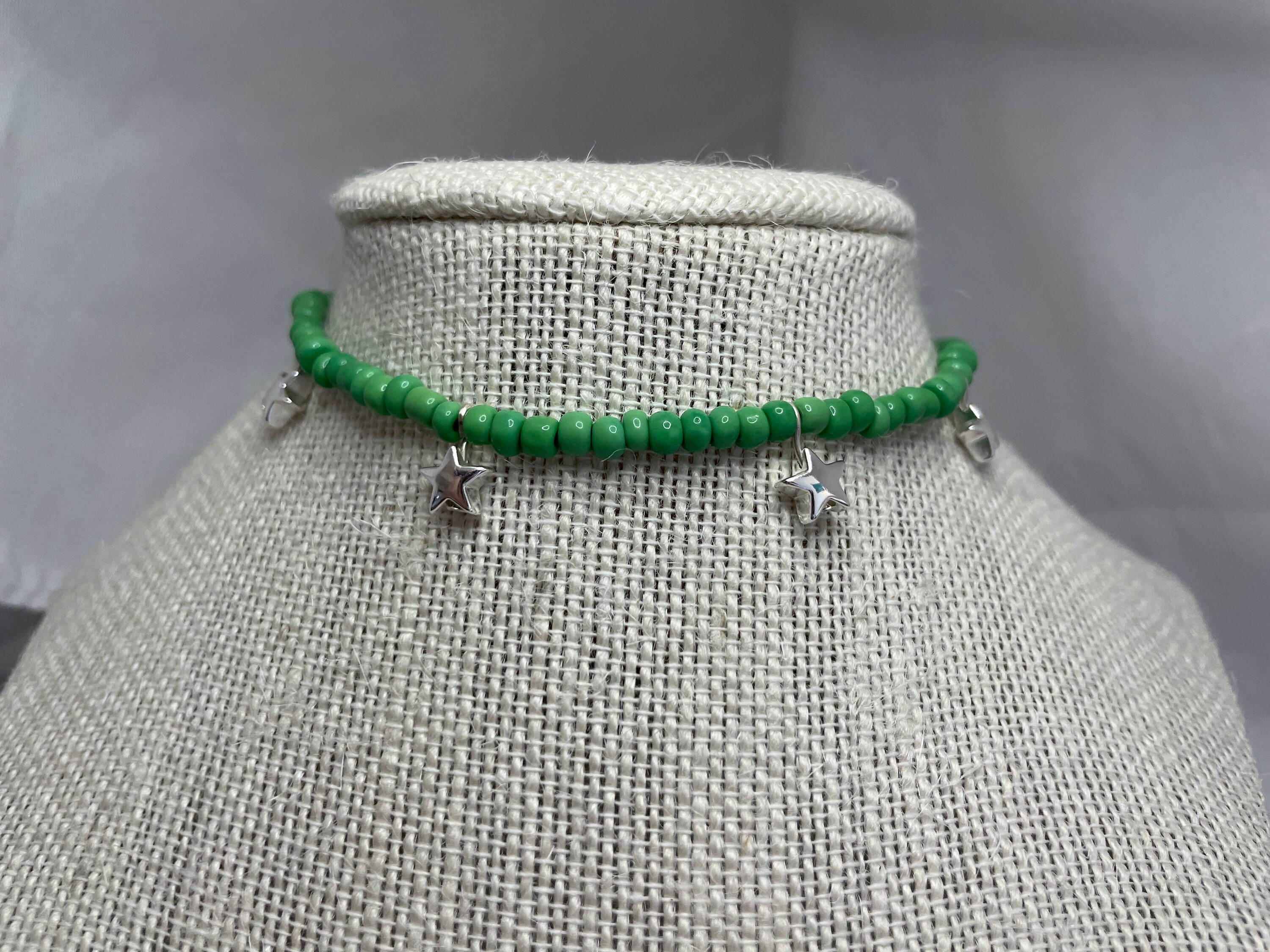 Green Clay Beaded Choker main image 1