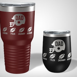Football Dad Personalized Tumblers - Personalized Mug for dad - Christmas Gifts for dads - Birthday gifts for dad - Fathers day gift