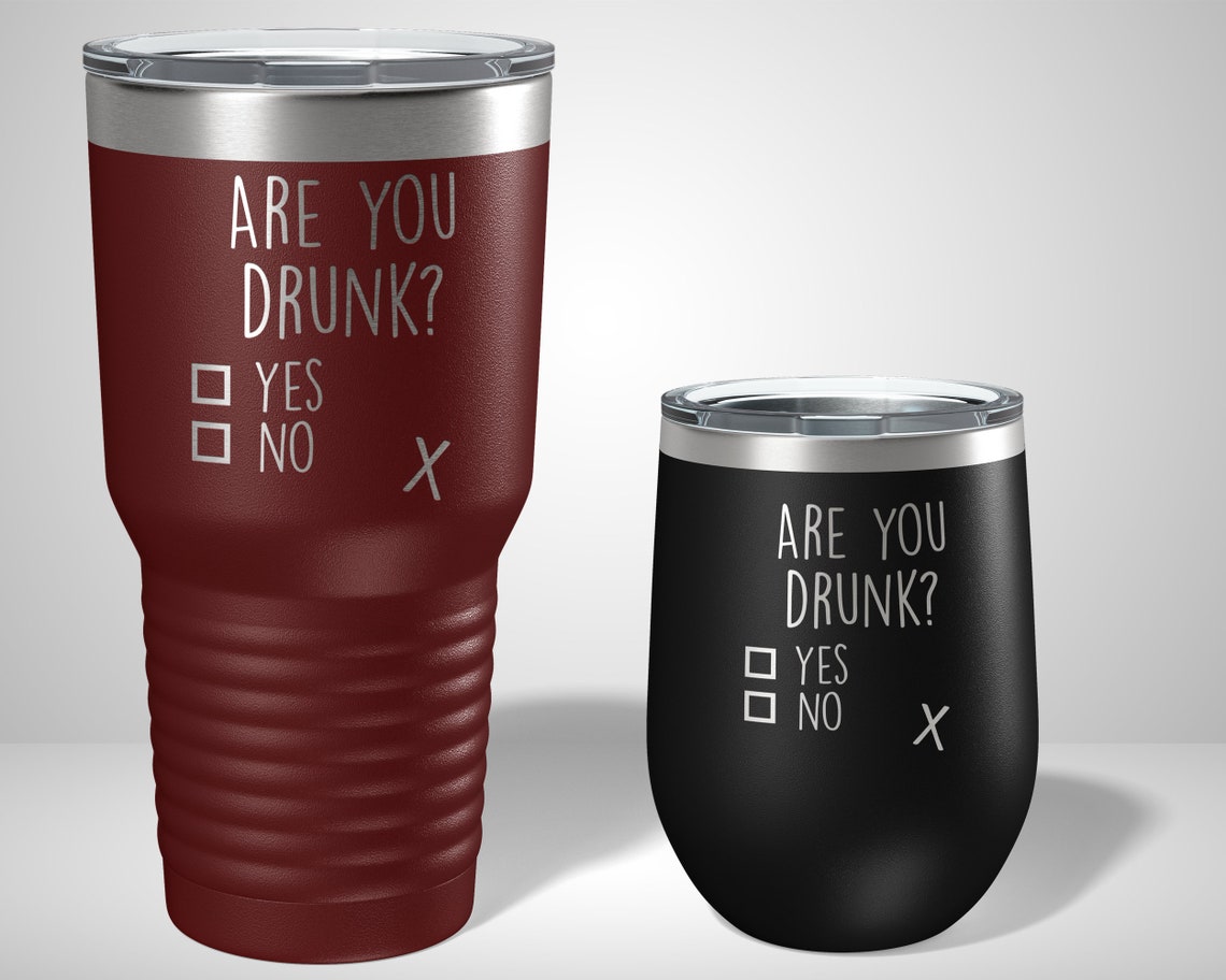 Are You Drunk Funny Tumblers in 5 sizes 12oz 20oz 30oz and Etsy