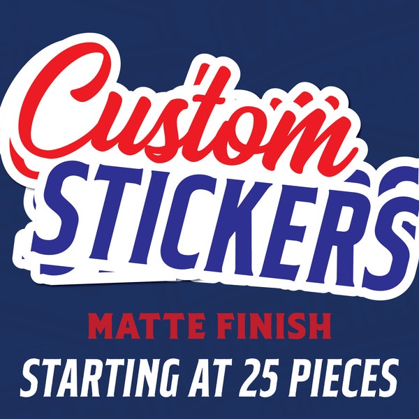 Custom Logo Stickers Die Cut Vinyl Durable Matte Stickers Small Business Labels Full Color Durable Stickers Contour Cut to Shape Logo Labels