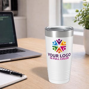Custom Logo Tumbler 20oz - Full Color UV Printed Stainless Steel Cup - Bulk Corporate Swag, Employee Appreciation, Client & Business Gifts image 13