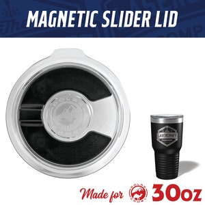 Polar Camel 30oz Magnetic Slider Lid Upgrade Replacement - Easy to Clean Tumbler Lid