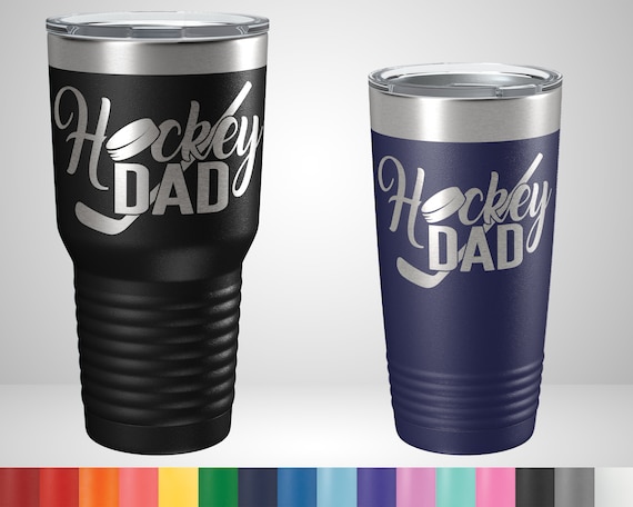 Hockey Dad Tumbler - Hockey Dad Gifts - Personalized Gifts for Hockey Dads - Hockey Travel Mug - Hockey Dad christmas gift