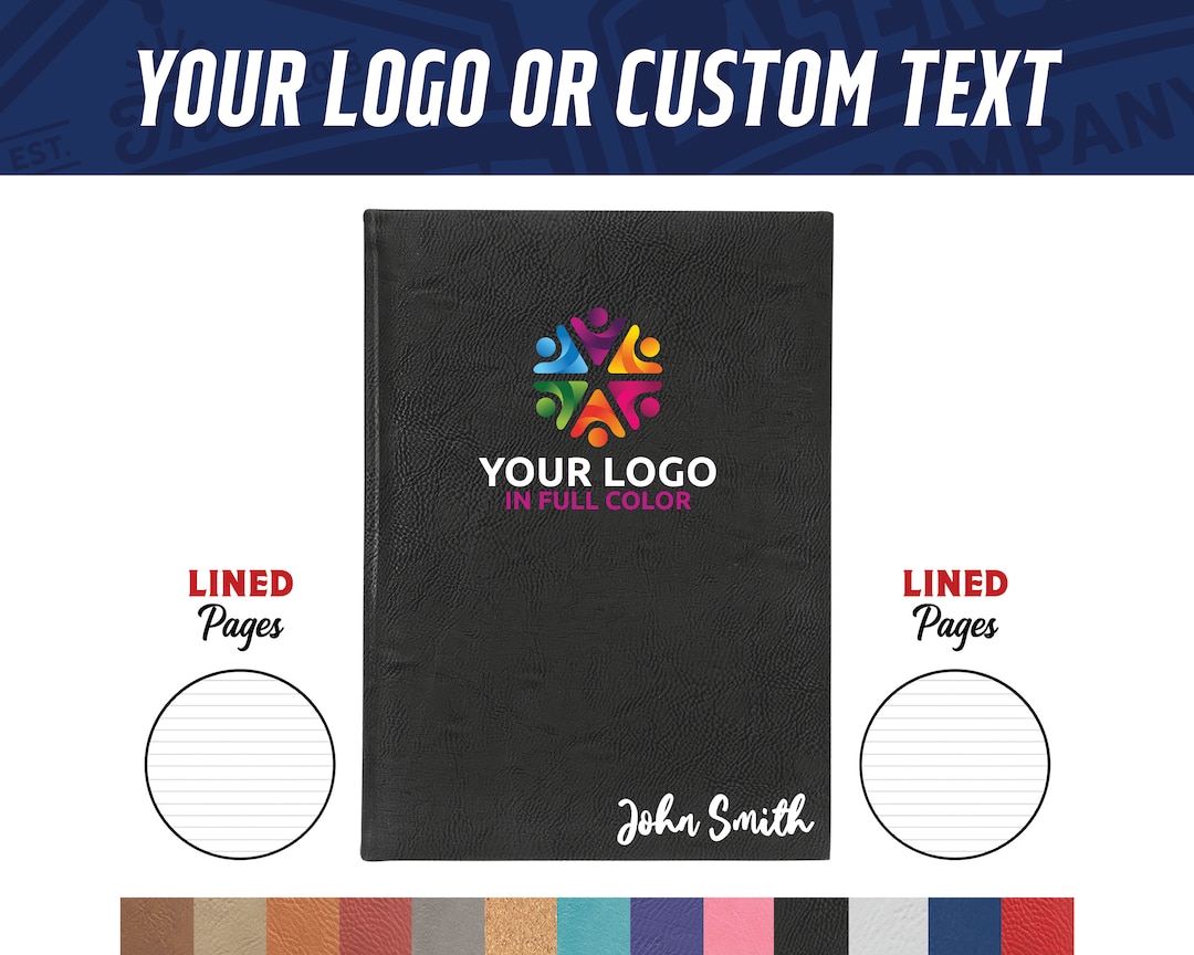 Large Notebook With Full Color Logo - Custom Logo Journal ...