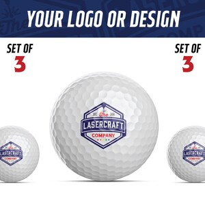 Custom Golf Balls Set of 3 - Full Color Logo, Golfer Christmas Gift immagine 4